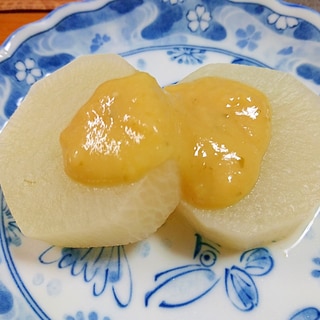 柚子胡椒で白味噌大根